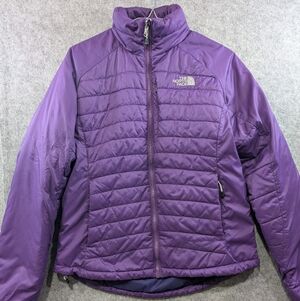 The North Face Women's Purple Puffer Quilted Jacket Insulated - Medium